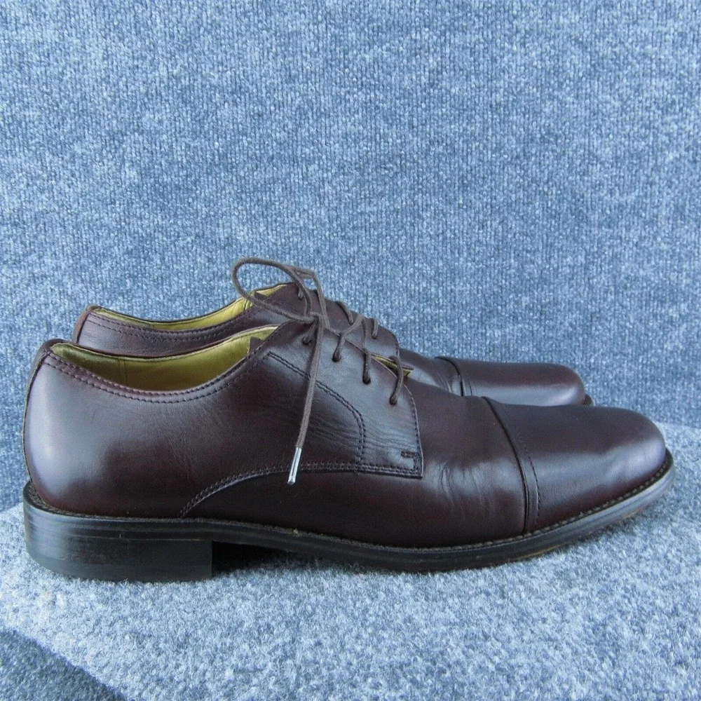 Bass & Co The Esser Men Derby Oxfords Shoes Brown Leather Lace Up Size 11 Medium